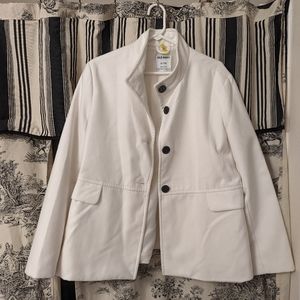 Old Navy White Soft Brushed Pea Coat Size XL